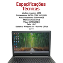 Dell Inspiron 5558 - Intel Core i5-5200U, 8GB RAM, 480GB SSD, Tela 15.6", Windows 11 + Pacote Office
