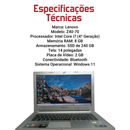 Lenovo Z40-70 - Intel Core i7 4ª Geração, 8GB RAM, 240GB SSD, Tela 14", Windows 11 + Pacote Office