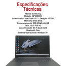 Samsung NP550XED - Intel Core i5-1235U, 8GB RAM, 512GB SSD M.2, Tela 15.6", Windows 11 + Pacote Office