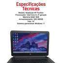 HP Pavilion - Intel Core i5 4ª Ger., 8GB RAM, SSD 480GB, tela 14", Windows 11 + Pacote Office