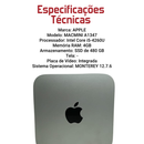 Apple MacMini A1347 2014 - Intel Core i5-4260U, 4GB RAM, 480GB SSD, MacOS Monterey