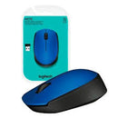 Logitech M170 - Mouse sem fio com Design Ambidestro Compacto, Conexão USB e Pilha Inclusa, Azul
