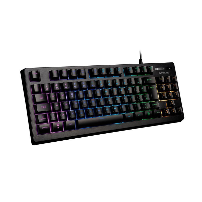 Teclado Gamer Oex Game Cobby, Led, ABNT2