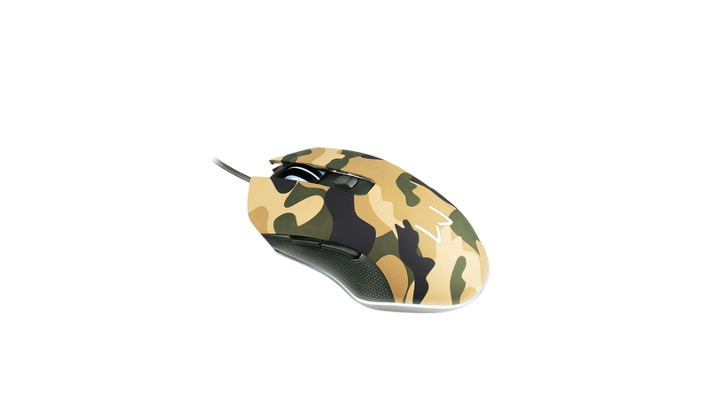 Kit Gamer Warrior Kyler - Teclado, LED Branco, ABNT2 + Mouse, LED, Army