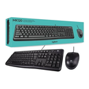 Combo Teclado e Mouse com fio USB Logitech MK120 com Design Confortável, Durável e Resistente à Respingos e Layout ABNT2