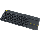 Teclado sem fio Logitech K400 Plus TV com Touchpad Integrado, Conexão USB Unifying e Layout ABNT2