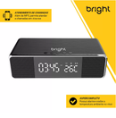 Radio Relógio com Carregador Por Indução e Som Bluetooth