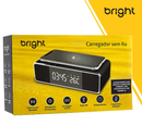 Radio Relógio com Carregador Por Indução e Som Bluetooth