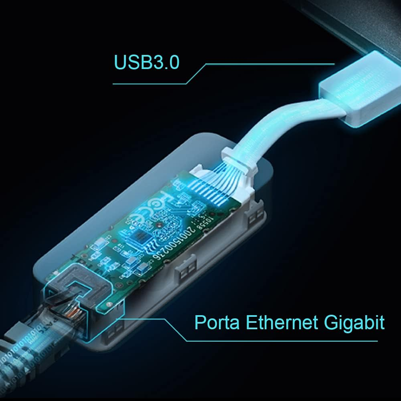Adaptador de Rede TP-Link, Ethernet Gigabit, USB 3.0, Branco - UE300