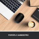 Logitech M170 - Mouse sem fio com Design Ambidestro Compacto, Conexão USB e Pilha Inclusa, Preto