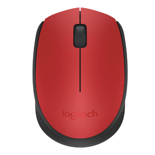 Mouse sem fio Logitech M170 com Design Ambidestro Compacto, Conexão USB e Pilha Inclusa - Vermelho
