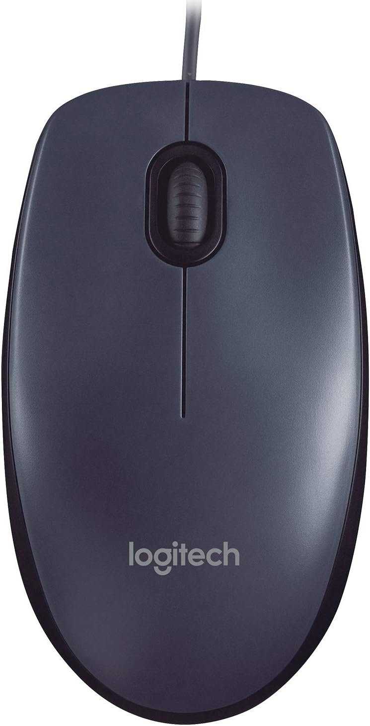 Mouse com fio USB Logitech M90 com Design Ambidestro