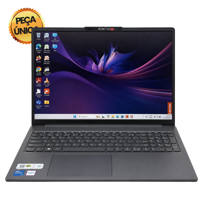 Lenovo IdeaPad Slim 3 - Intel Core i3-1300U, 240GB SSD NVMe, 8GB RAM, tela 15.6", Windows 11 + Pacote Office