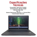 HP 240 G7 - Intel Core i5-1035G1, 256GB SSD M.2, 8GB RAM, tela 14", Windows 11 + Pacote Office