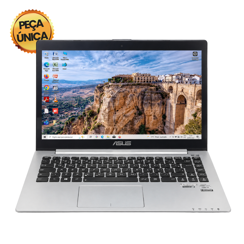 ASUS S400C — Intel Core i5-3317U, 480GB SSD, 8GB RAM, tela 14", Windows 10 + Pacote Office, Bluetooth.