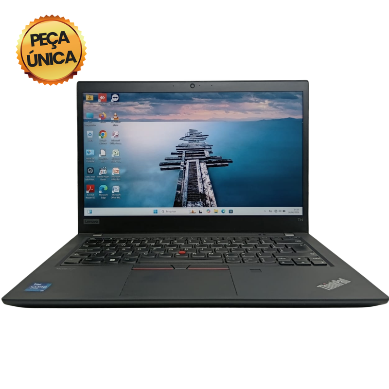 Lenovo Thinkpad T14 - intel Core i7-1185G7, 16GB RAM, 512GB SSD, Tela 14", Windows 11 + Pacote Office